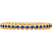 Ruchi New York - Marguerite Blue Sapphire Bracelet in 18K Yellow Gold