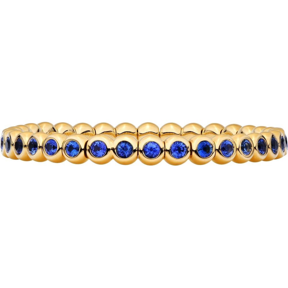 Ruchi New York - Marguerite Blue Sapphire Bracelet in 18K Yellow Gold