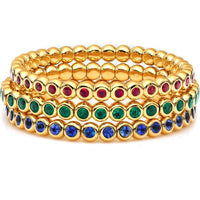 Ruchi New York - Marguerite Emerald Bracelet in 18K Yellow Gold