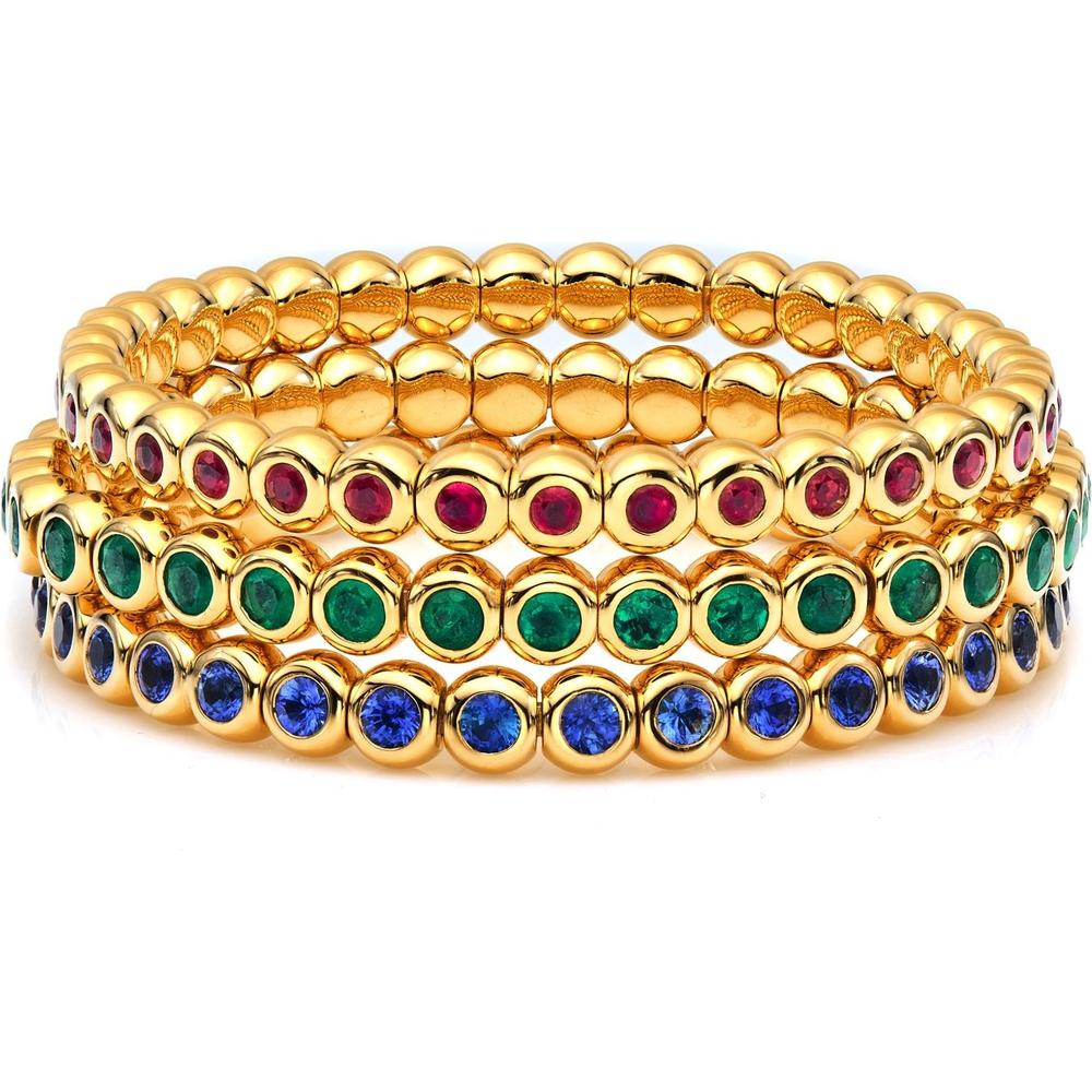 Ruchi New York - Marguerite Emerald Bracelet in 18K Yellow Gold