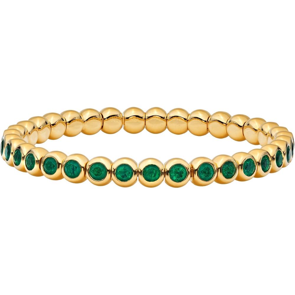 Ruchi New York - Marguerite Emerald Bracelet in 18K Yellow Gold