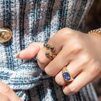Ruchi New York - Marguerite Wrap Ring in Blue Sapphire in 18K Yellow Gold