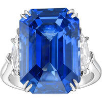 Ruchi New York - Midnight Blue Sapphire & Diamond Collector Ring in Platinum - Ruchi New York