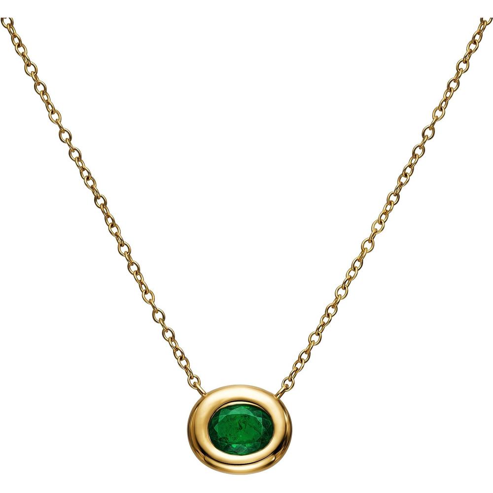 Ruchi New York - Midori Emerald Pendant Necklace in 18K Yellow Gold