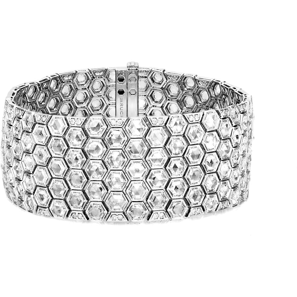 Ruchi New York - Miel Diamond Statement Bracelet in 18K White Gold