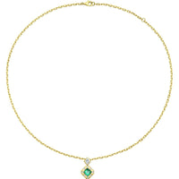 Ruchi New York - Milia Emerald Pendant Necklace in 18K Yellow Gold