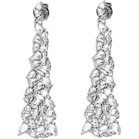 Ruchi New York - Mimosa Diamond Chandelier White Gold Earrings
