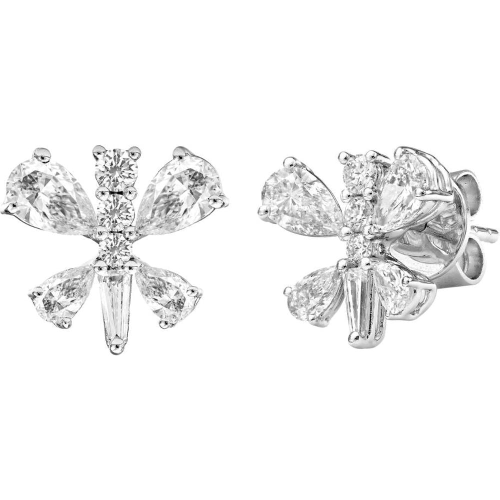 Ruchi New York - Nabi Diamond Stud Earrings in 18K White Gold