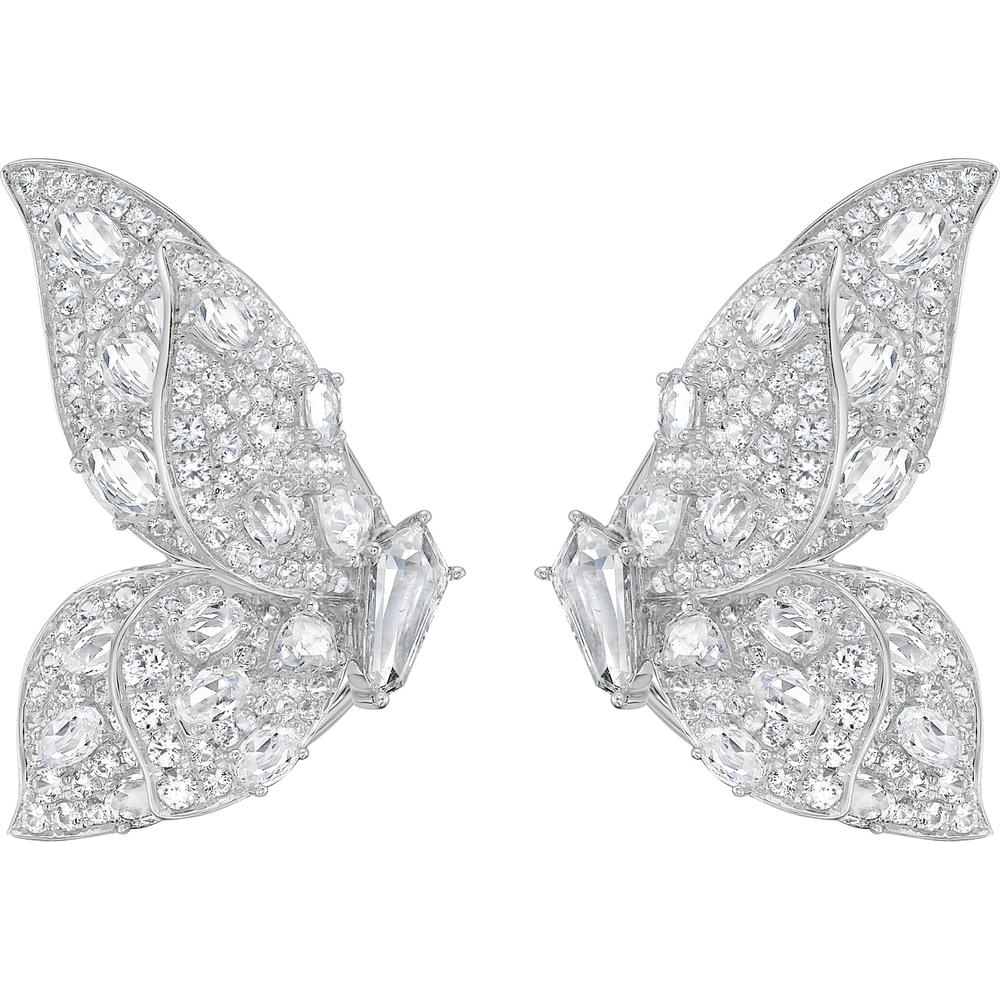 Ruchi New York - Nabi White Sapphire and Diamond Earrings in 18K White Gold