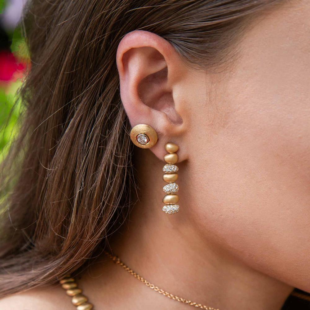 Ruchi New York - Natera Diamond Linear Earrings in 18K Yellow Gold