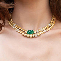 Ruchi New York - Natera Diamond Necklace in 18K Yellow Gold