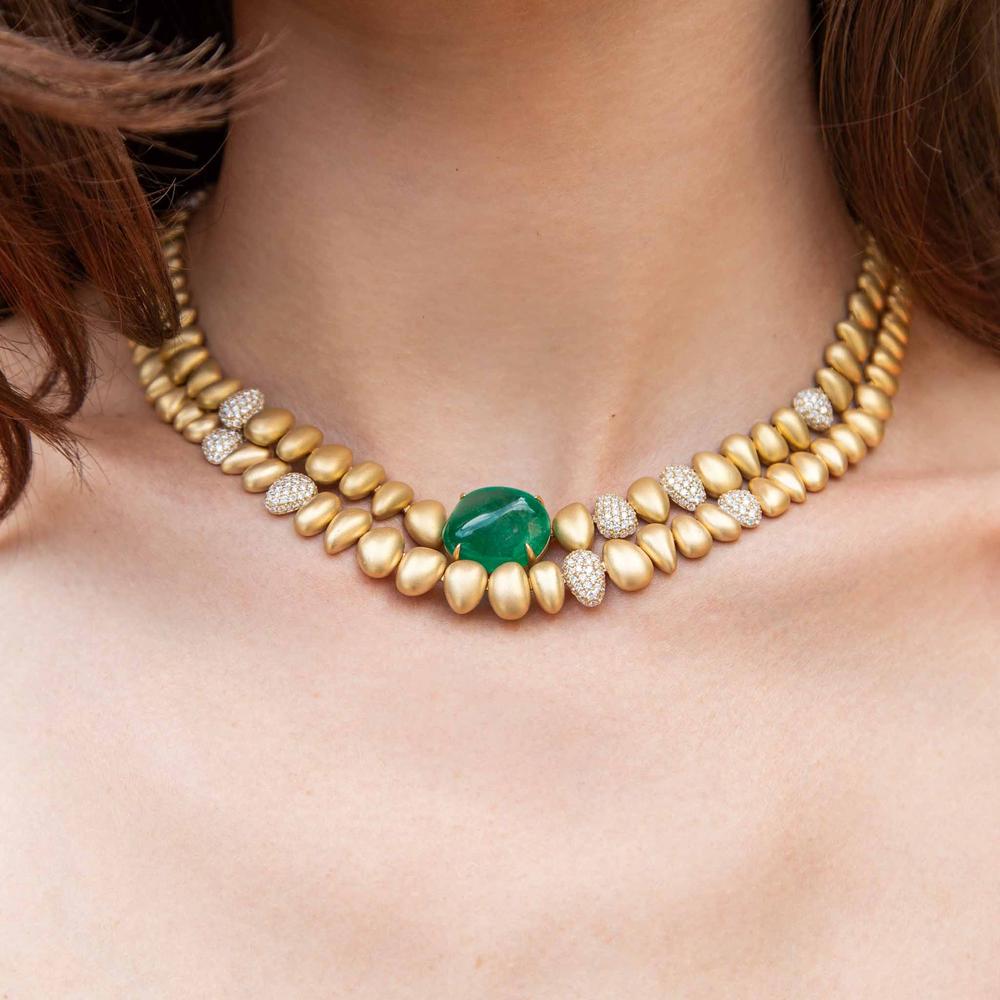 Ruchi New York - Natera Diamond Necklace in 18K Yellow Gold