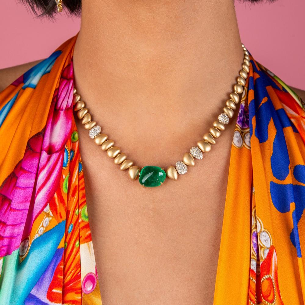 Ruchi New York - Natera Statement Necklace in 18K Yellow Gold