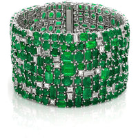 Ruchi New York - Nova Emerald & Diamond Bracelet in 18K White Gold