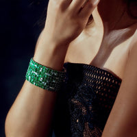 Ruchi New York - Nova Emerald & Diamond Bracelet in 18K White Gold