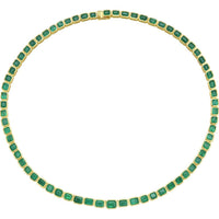 Ruchi New York - Olana Emerald Necklace in 18K Yellow Gold