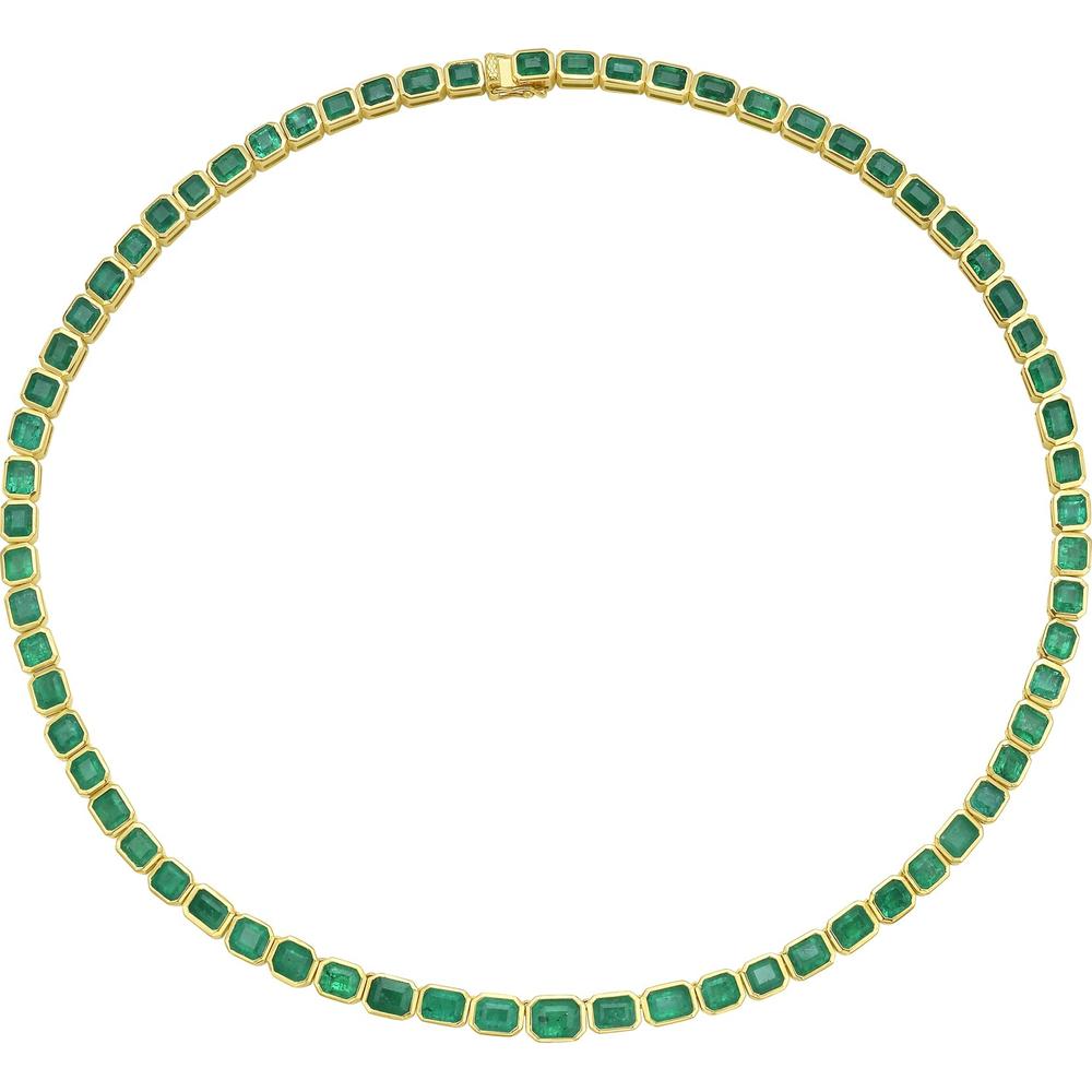 Ruchi New York - Olana Emerald Necklace in 18K Yellow Gold