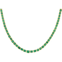 Ruchi New York - Olana Emerald Necklace in 18K Yellow Gold