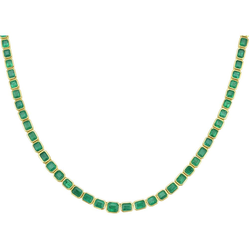 Ruchi New York - Olana Emerald Necklace in 18K Yellow Gold