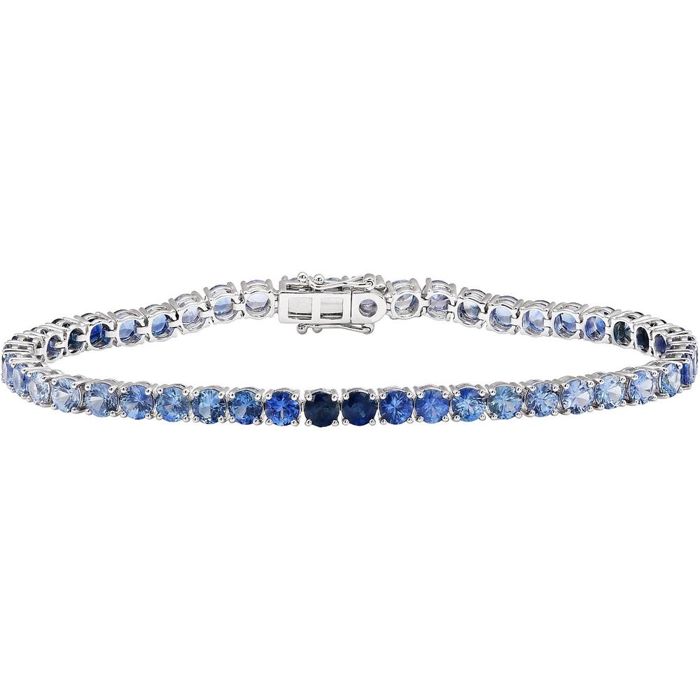 Ruchi New York - Ombré Blue Sapphire Tennis Bracelet in 18K White Gold