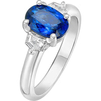 Ruchi New York - Ophelia Blue Sapphire Platinum Ring in 18K White Gold