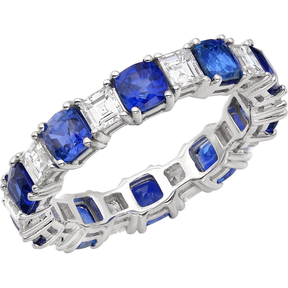 Ruchi New York - Opus Blue Sapphire and Diamond Band in 18K White Gold