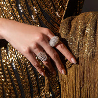 Ruchi New York - Orion Rosecut Cocktail Ring in 14K White Gold