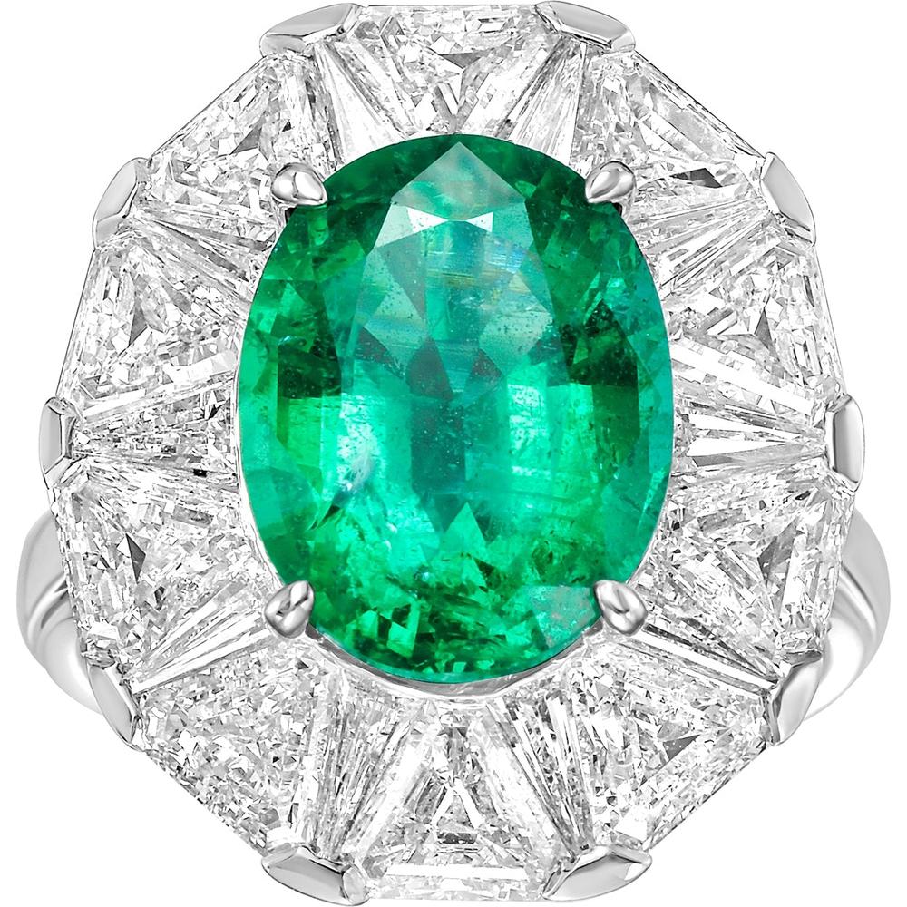 Ruchi New York - Palais Emerald Ring in 18K White Gold