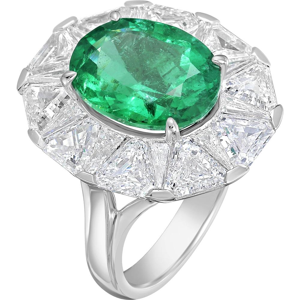 Ruchi New York - Palais Emerald Ring in 18K White Gold