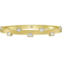 Ruchi New York - Palma Baguette Diamond Bangle Bracelet in 18K Yellow Gold - Ruchi New York