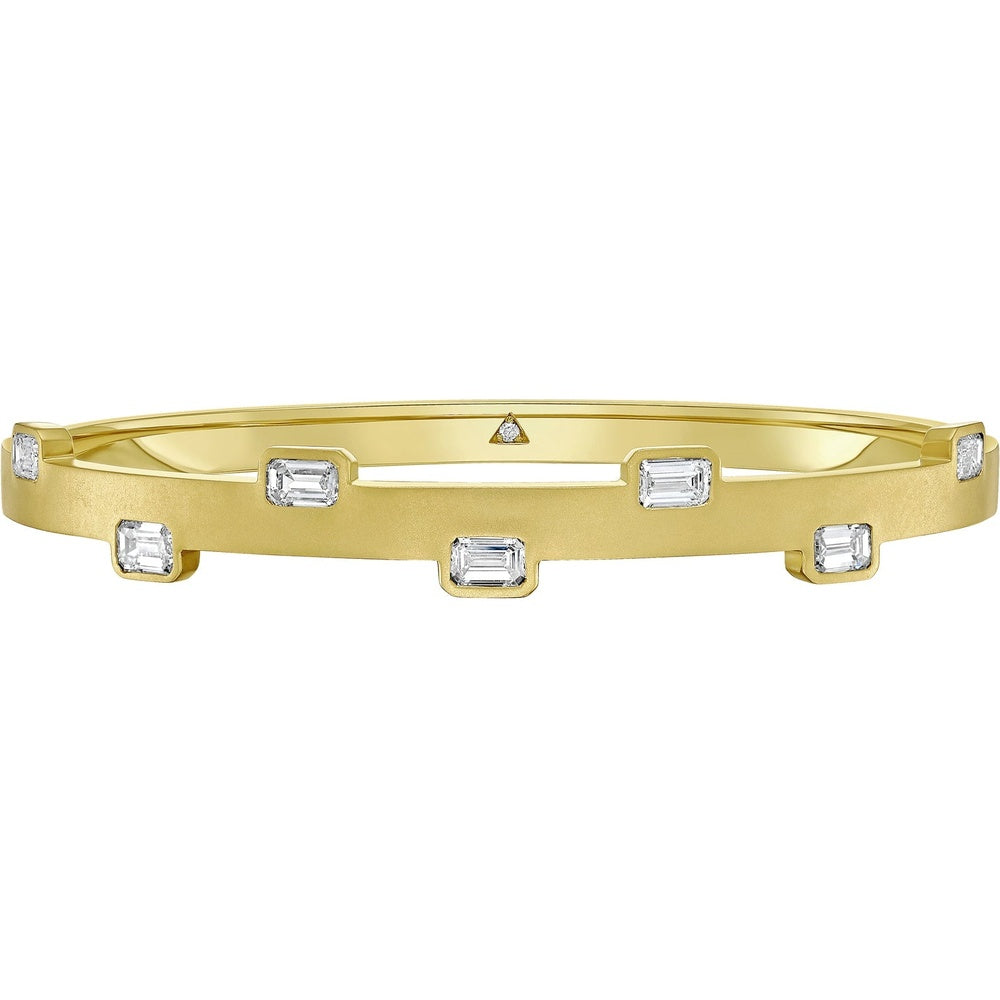 Ruchi New York - Palma Baguette Diamond Bangle Bracelet in 18K Yellow Gold - Ruchi New York