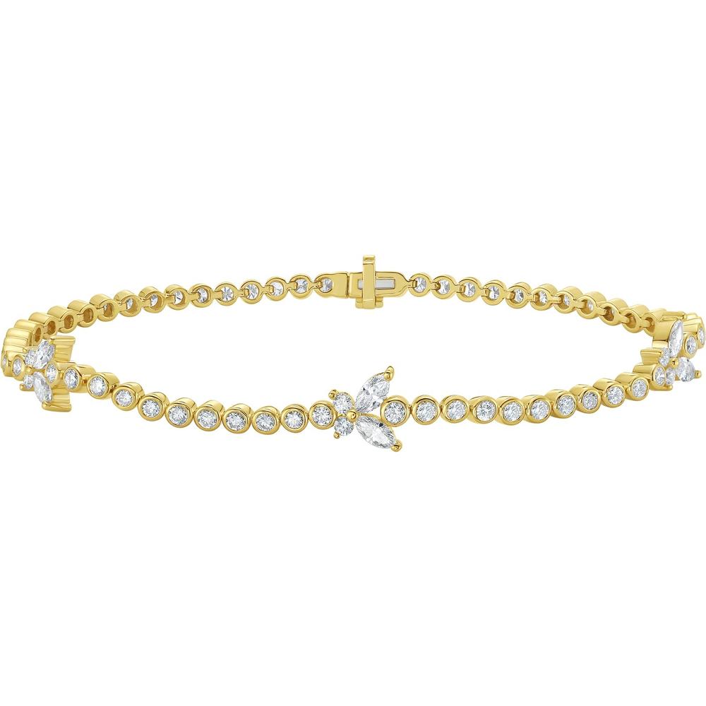 Ruchi New York - Papillon Blanc Diamond Butterfly Bracelet in 18K Yellow Gold