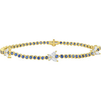 Ruchi New York - Papillon Blue Sapphire Butterfly Bracelet in 18K Yellow Gold