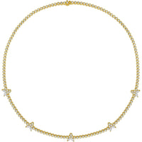 Ruchi New York - Papillon Diamond Butterfly Tennis Necklace in 18K Yellow Gold