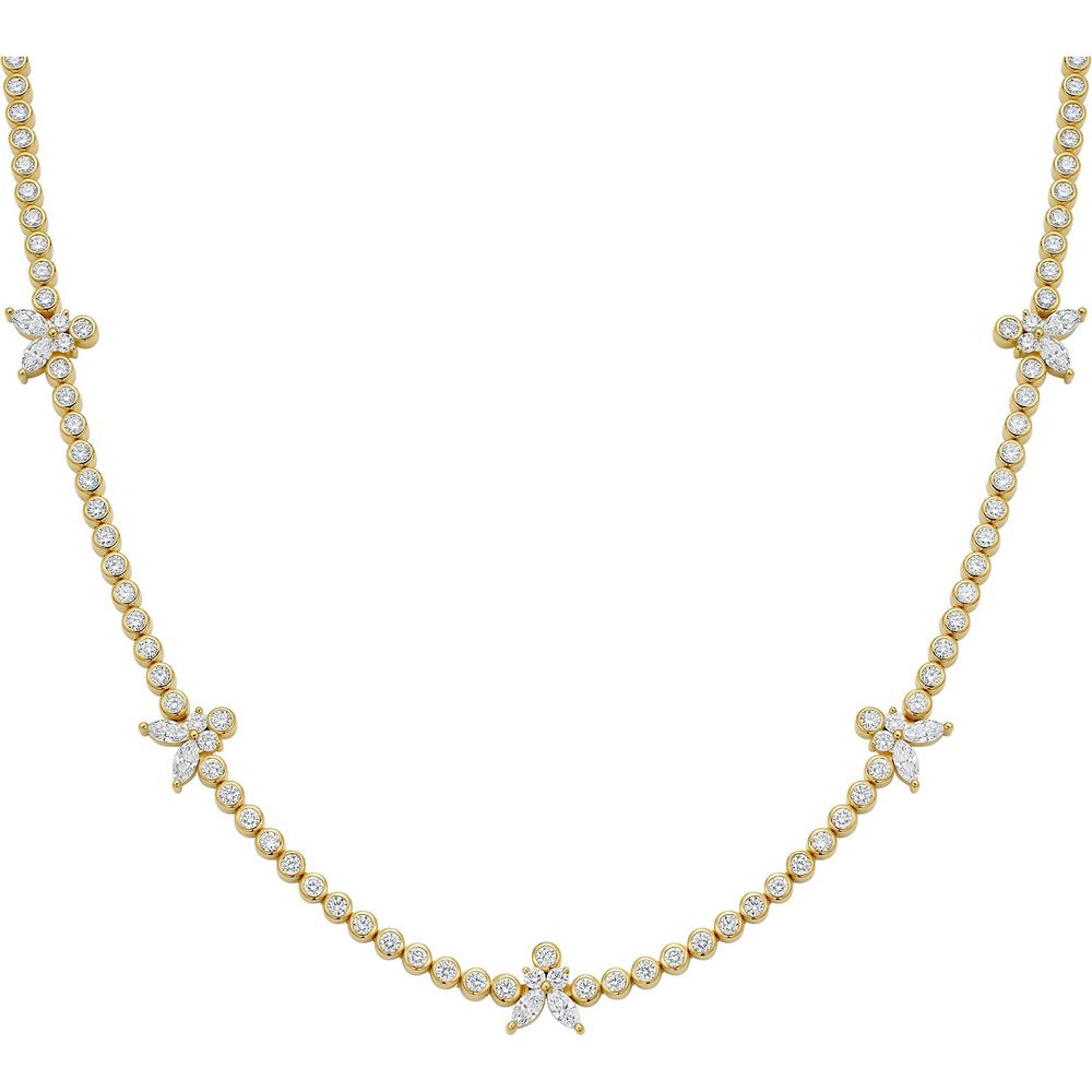 Ruchi New York - Papillon Diamond Butterfly Tennis Necklace in 18K Yellow Gold
