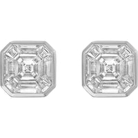 Ruchi New York - Paradis Diamond Stud Earrings in 18K White Gold