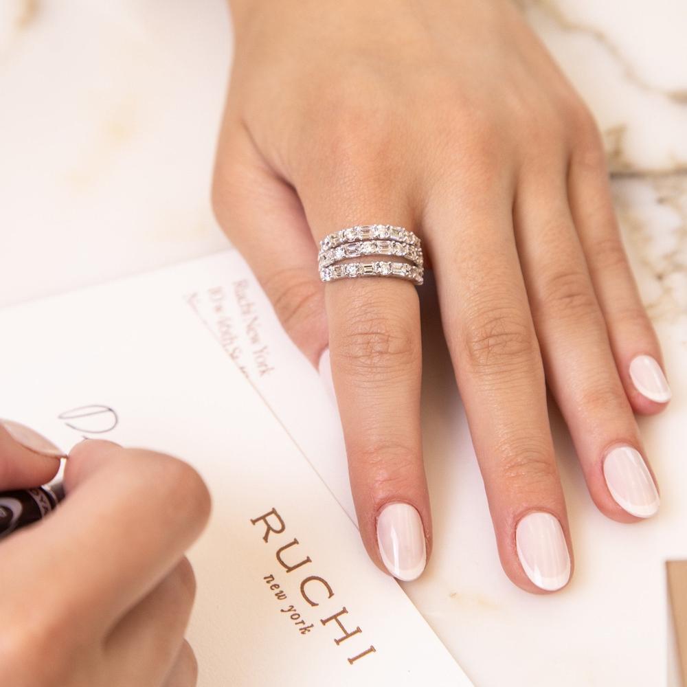 Ruchi New York - Paradis Diamond Three Row Band in 18K White Gold