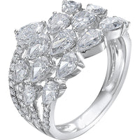 Ruchi New York - Primavera Grande Diamond Cocktail Ring in 18K White Gold