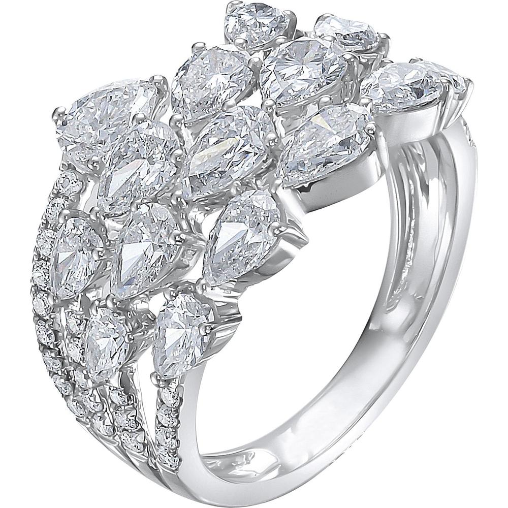 Ruchi New York - Primavera Grande Diamond Cocktail Ring in 18K White Gold