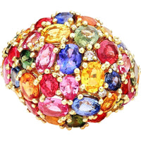Ruchi New York - Prisma Multi-Colored Sapphire Cocktail Ring in 18K Yellow Gold