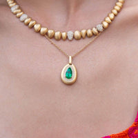 Ruchi New York - Quincy Emerald Pendant Necklace in 18K Yellow Gold