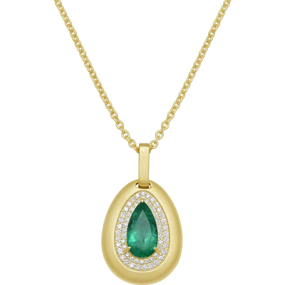 Ruchi New York - Quincy Emerald Pendant Necklace in 18K Yellow Gold
