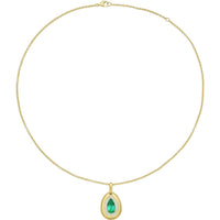 Ruchi New York - Quincy Emerald Pendant Necklace in 18K Yellow Gold