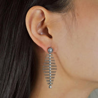 Ruchi New York - Rakel Diamond Chandelier Earrings in 18K White Gold