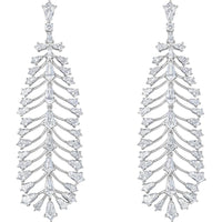 Ruchi New York - Rishi Diamond Chandelier Earrings in 18K White Gold