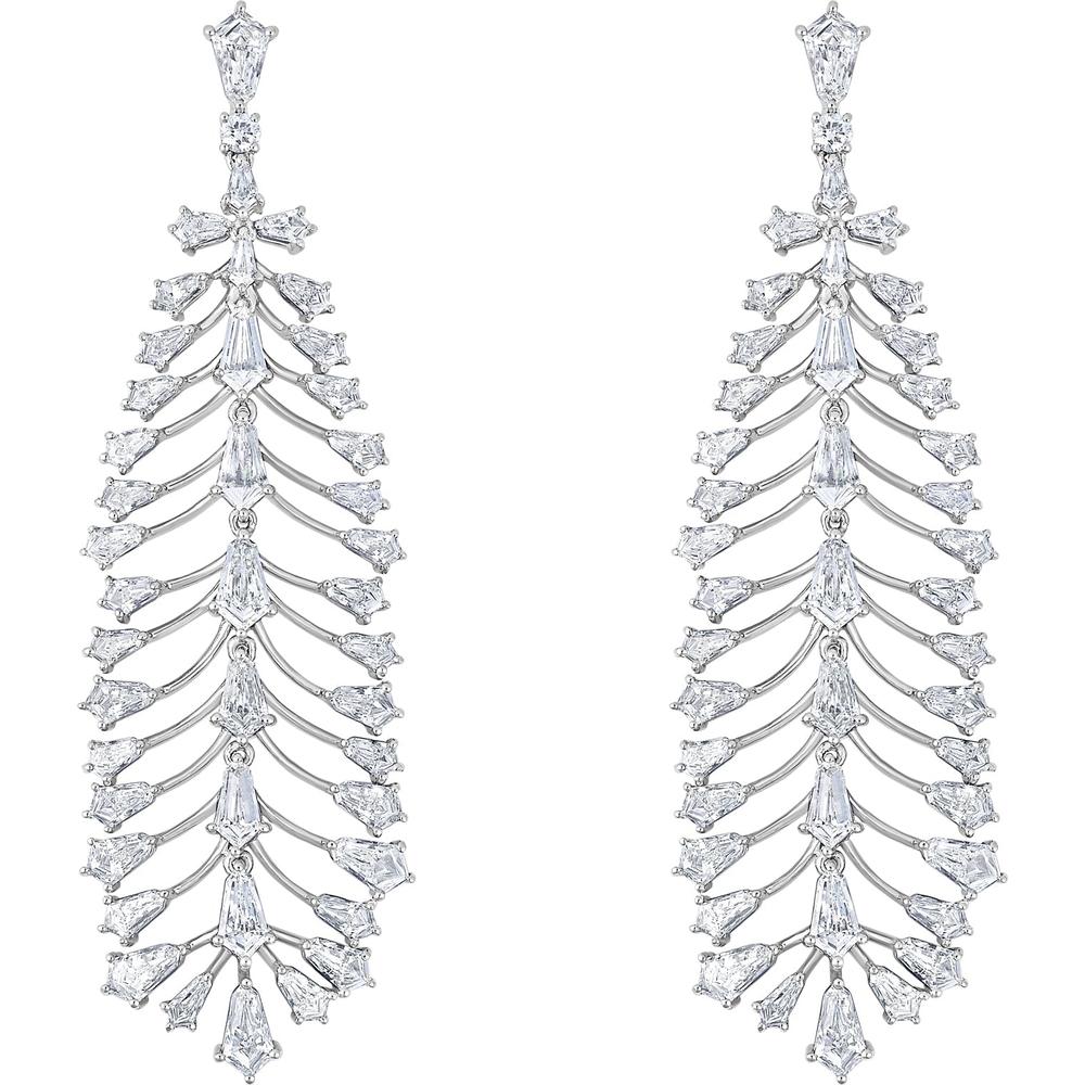 Ruchi New York - Rishi Diamond Chandelier Earrings in 18K White Gold