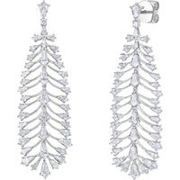 Ruchi New York - Rishi Diamond Chandelier Earrings in 18K White Gold