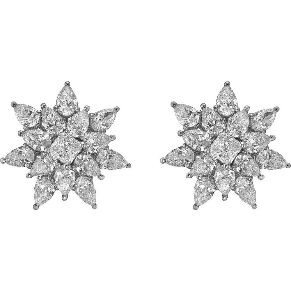 Ruchi New York - Rosee Diamond Stud Earrings in 18K White Gold