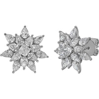 Ruchi New York - Rosee Diamond Stud Earrings in 18K White Gold
