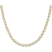 Ruchi New York - Rosette Diamond Tennis Necklace in 18K Yellow Gold
